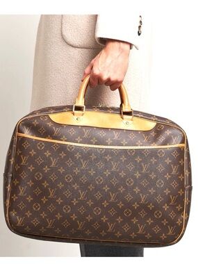 Authentic Louis Vuitton Alizé Poche travel bag M41393 brown monogram LV unisex